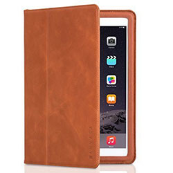 MICH - Housse iPad Air 10,9 / Pro 11 en cuir patiné - Chocolat